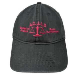 A.C.J.C.S Scales Of Justice Bass Tournament Baseball Cap Black One Size Kudzu
